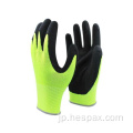 Hespax anti Wear Sandy Nitrile Safety Work Gloves